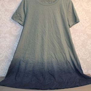 Blue Ombre T-Shirt Dress